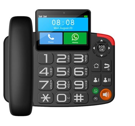 Teléfono Secretaria MAXCOM Comfort MM42D Dual Band 4G DualSIM negro