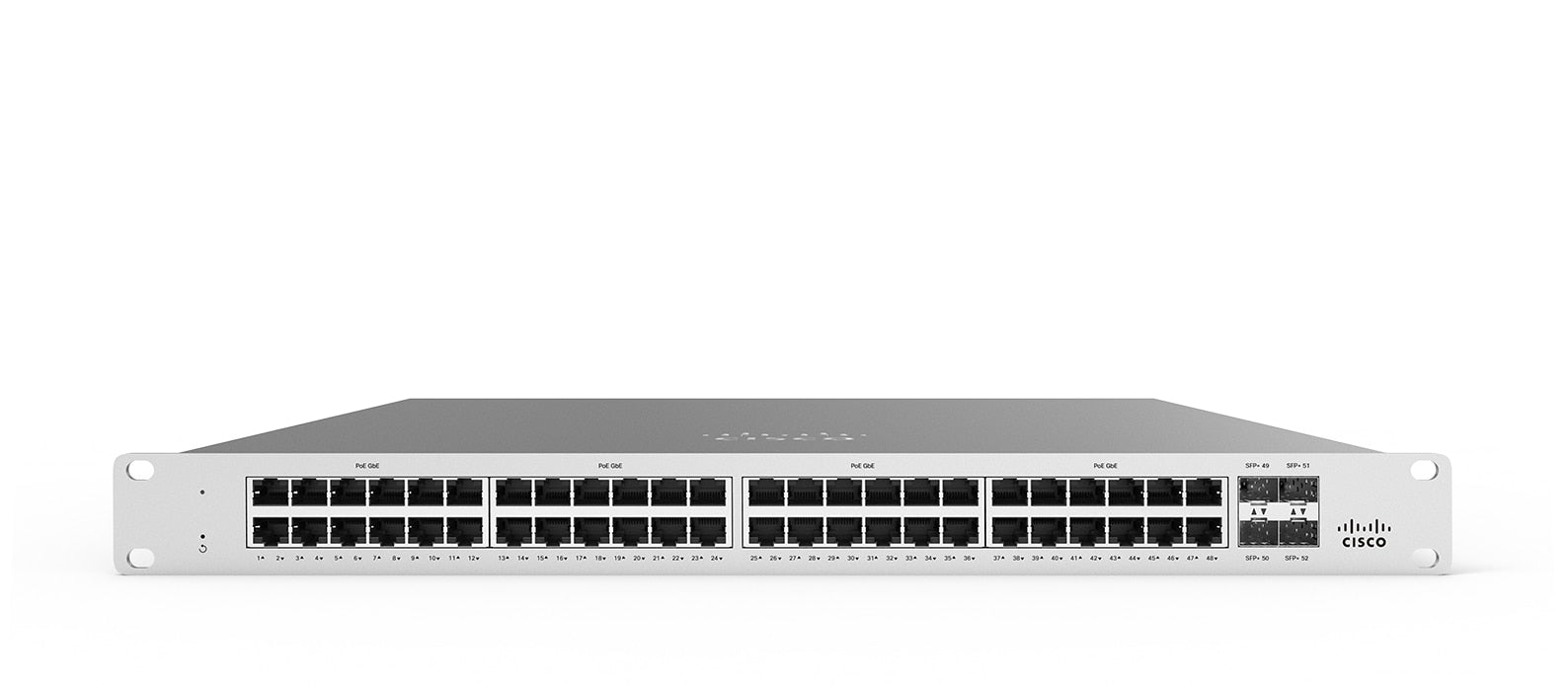 Cisco Meraki Cloud Managed MS350-48LP - Switch - L3 - Managed - 48 x 10/100/1000 (PoE+) + 4 x 10 Gigabit SFP+ (uplink) - desktop, rail mountable - PoE+ (370W) (MS350-48LP- HW?NON_EDI)