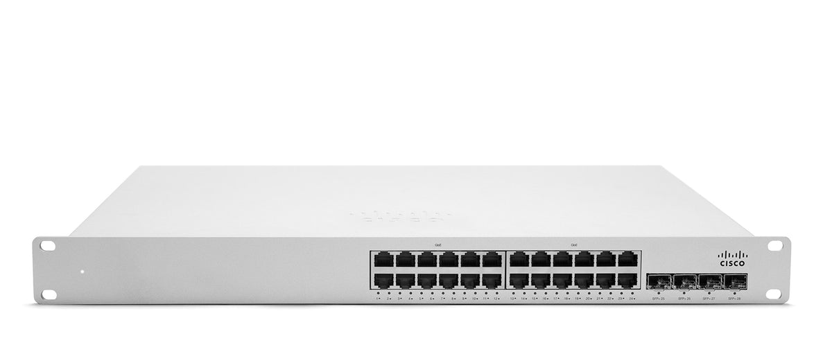 Cisco Meraki Cloud Managed MS350-24 - Switch - L3 - Managed - 24 x 10/100/1000 + 4 x 10 Gigabit SFP+ (uplink) - desktop, rail mountable (MS350-24-HW?NON_EDI)