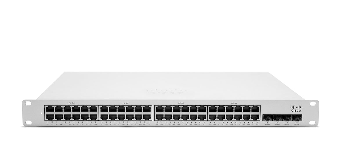 Cisco Meraki Cloud Managed MS350-48FP - Switch - L3 - Managed - 48 x 10/100/1000 (PoE+) + 4 x 10 Gigabit SFP+ (uplink) - desktop, rail mountable - PoE+ (740W) (MS350-48FP- HW?NON_EDI)