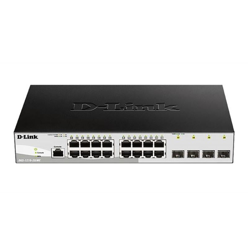 D-Link DGS 1210-28/ME - Switch - Managed - 24 x 10/100/1000 + 4 x Gigabit SFP - Rail mountable