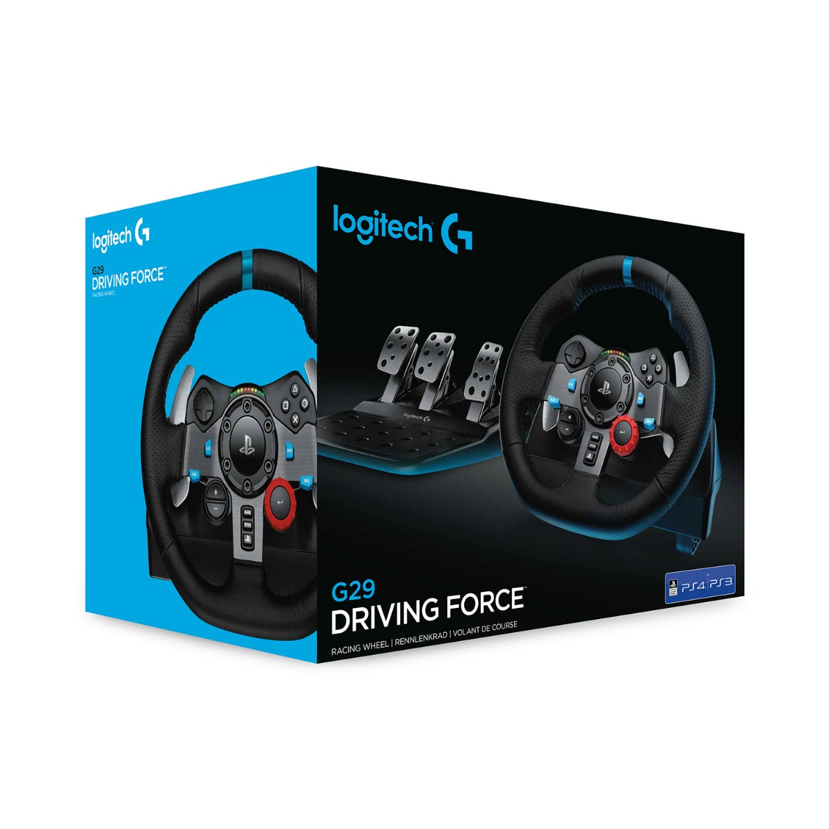 Logitech G29 Driving Force - Conjunto de volante e pedais - com cabo - para Sony PlayStation 3, Sony PlayStation 4