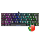 Teclado MARS GAMING MKMINI RGB MECHANICAL 60%, CHROMA, OUTEMU SQ BLUE, PORTUGUESE (MKMINIBPT)