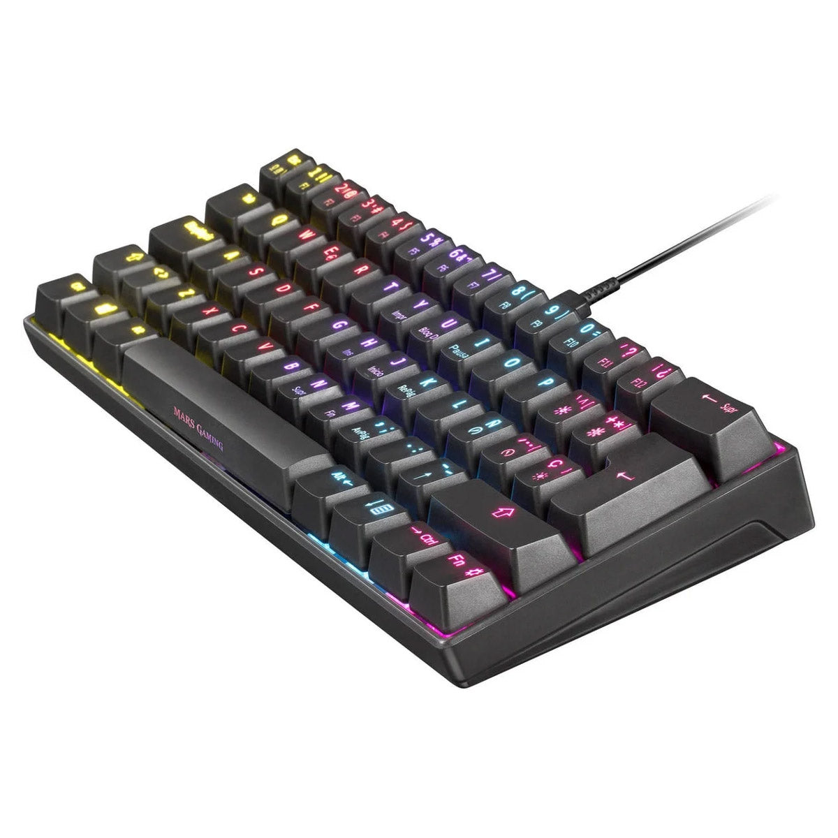 Teclado MARS GAMING MKMINI RGB MECÁNICO 60%, CHROMA, OUTEMU SQ AZUL, PORTUGUÉS (MKMINIBPT)