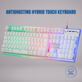 MARS GAMING MK220 WHITE FRGB H-MECH KEYBOARD, ALUMINUM, EDGE LIGHT, PORTUGUESE (MK220WPT)