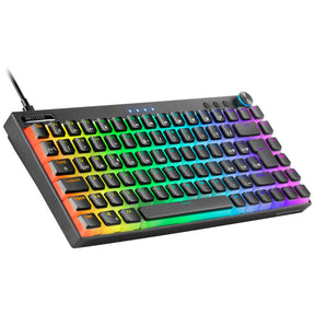 MARS GAMING MKCLOUD BLACK RGB MECHANICAL 75% KEYBOARD, 3XMODE, BLUE, US+PORTUGUESE (MKCLOUDBPT)