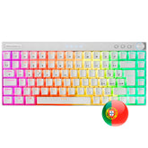 Keyboard MARS GAMING MKCLOUD WHITE RGB MECHANICAL 75% KEYBOARD, 3XMODE, BLUE, US+PORTUGUESE (MKCLOUDWBPT)