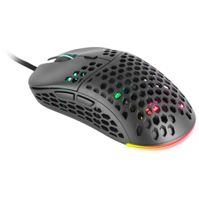 RATÓN MARS GAMING MM55 NEGRO, 12800DPI, EXTREME-LIGHT 55G, RGB, PARACORD, SUAVE (MM55)