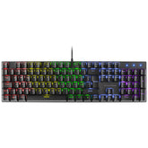 Teclado MARS GAMING MK422 MECHANICAL KEYBOARD, ANTI-DUST RED, FRGB, BLACK, PORTUGUESE (MK422RPT)