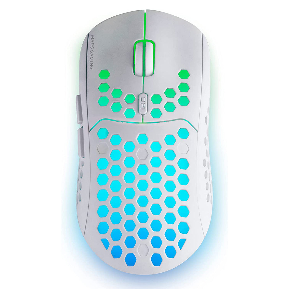 Rato MARS GAMING MMW3 WIRELESS MOUSE, 79G ULTRA-LIGH, RECHARGEABLE BATTERY, WHITE (MMW3W)