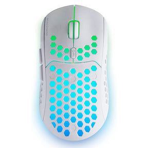 MARS GAMING MMW3 WIRELESS MOUSE, 79G ULTRA-LIGH, RECHARGEABLE BATTERY, WHITE (MMW3W)