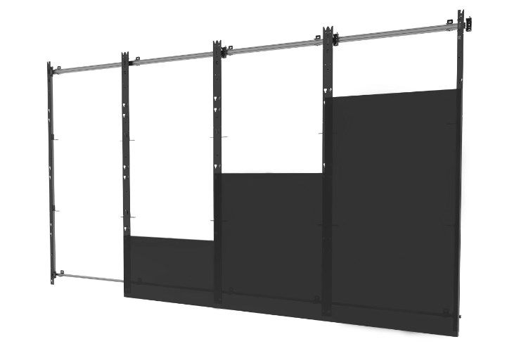 Peerless-AV SEAMLESS Kitted Series - Kit de montaje - Para 4x4 dvLED Video Wall (Modular) - Marco de aluminio - Negro y plateado - Montaje en pared - Para Samsung IE015R, IE020R, IE025R, IE040R, IF015R, IF020R, IF025R, IF040R