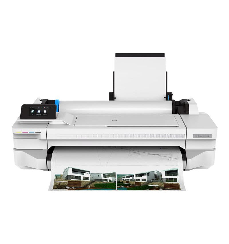 HP DesignJet T130 - Impresora de gran formato de 24" - color - inyección de tinta - Rollo A1 (61,0 cm x 45,7 m) - 1200 x 1200 ppp - hasta 0,58 min/página (mono)/ hasta 0,58 min/página (color) - USB 2.0, LAN, Wi-Fi - cortador
