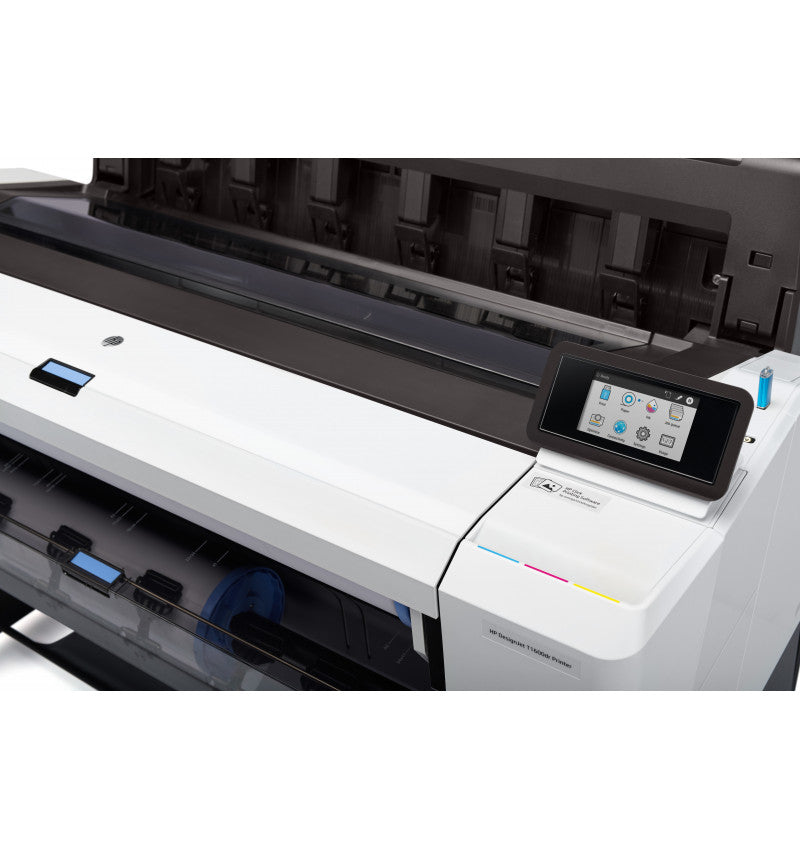 HP DesignJet T1600 - Impresora de gran formato de 36" - Color - Inyección de tinta - Rollo (91,4 cm x 91,4 m), 914 x 1219 mm - 2400 x 1200 ppp - hasta 3 ppm (mono) / hasta 3 ppm (color) - capacidad : 1 rollo - Gigabit LAN - cortador