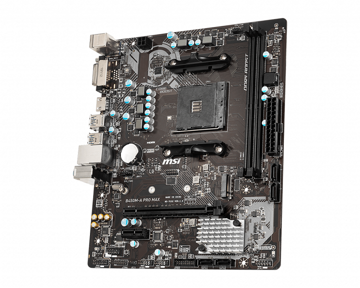 MB MSI B450M-A PRO MAX SKT AMD AM4 2xDDR4 DVI/HDMI mATX (911-7C52-002)