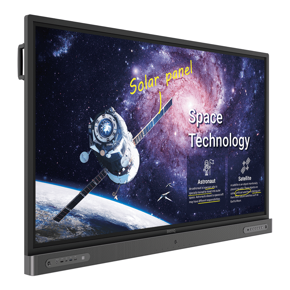 BenQ RP6502 - 65" Diagonal Class LCD display with LED backlight - interactive - with touchscreen (multi-touch) - 4K UHD (2160p) 3840 x 2160 - LED direct lighting