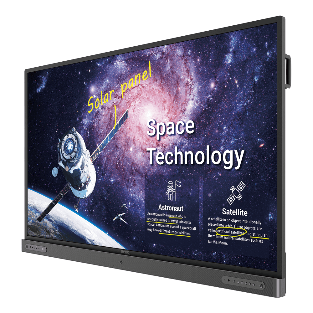 BenQ RP7502 - 75" Diagonal Class LCD display with LED backlight - interactive - with touch screen (multi-touch) - 4K UHD (2160p) 3840 x 2160 - LED direct lighting