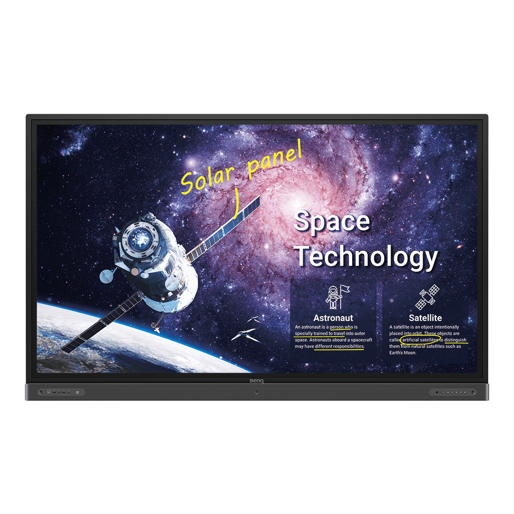 BenQ RP8602 - 86" Diagonal Class LCD display with LED backlight - interactive - with touchscreen (multi-touch) - 4K UHD (2160p) 3840 x 2160 - LED direct lighting