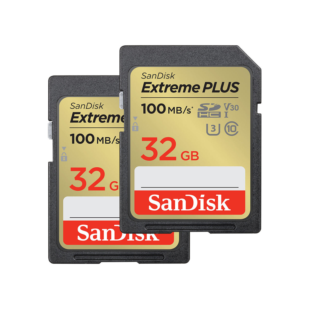 Extreme PLUS 32GB SDHC 100MB/s UHS-I 2pk