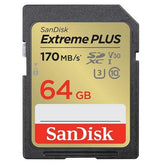 SanDisk Extreme PLUS - Cartão de memória flash - 64 GB - UHS-I U3 / Class10 - SDXC UHS-I