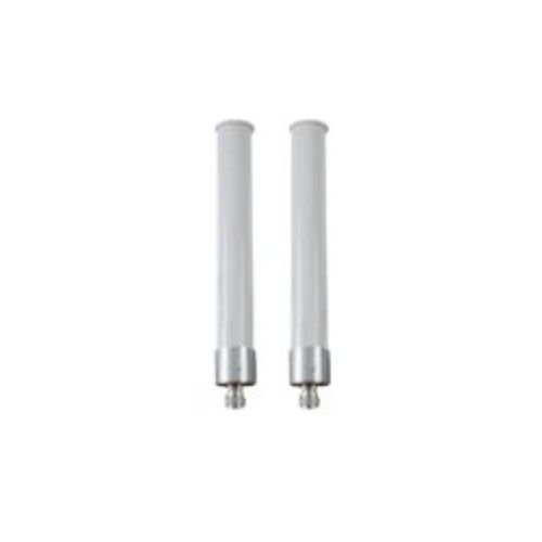 HPE Aruba ANT-2x2-2005 - Kit de antena - Montaje en poste - Exterior - 5 dBi (para 2,4 - 2,5 GHz) - Omnidireccional - Blanco - para HPE Aruba AP-584, AP-585, AP-587, AirMesh MSR4KP ( JW023A)