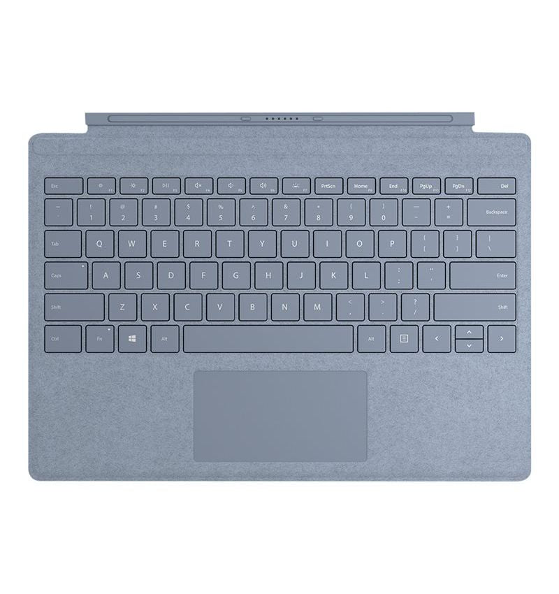 Microsoft Surface Pro Signature Type Cover - Keyboard - with trackpad - backlit - English - ice blue - commercial - for Surface Pro (Mid 2017), Pro 3, Pro 4
