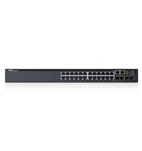 Dell Networking S3124P - Switch - L3 - Managed - 24 x 10/100/1000 (PoE+) + 2 x 10 Gigabit SFP+ + 2 x Gigabit SFP combo - front to back airflow - rail mountable - PoE+ (30.8 W) - with 1 Year Pro Support with Onsite Service in Di