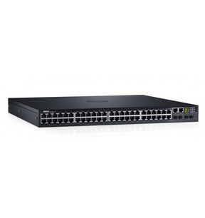 Dell Networking S3148 - Switch - L3 - Managed - 48 x 10/100/1000 + 2 x 10 Gigabit SFP+ + 2 x Gigabit SFP combo - front to back airflow - rail mountable - Dell Smart Value