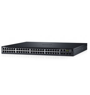 Dell Networking S3148 - Switch - L3 - Managed - 48 x 10/100/1000 + 2 x 10 Gigabit SFP+ + 2 x Gigabit SFP combo - front to back airflow - rail mountable - Dell Smart Value