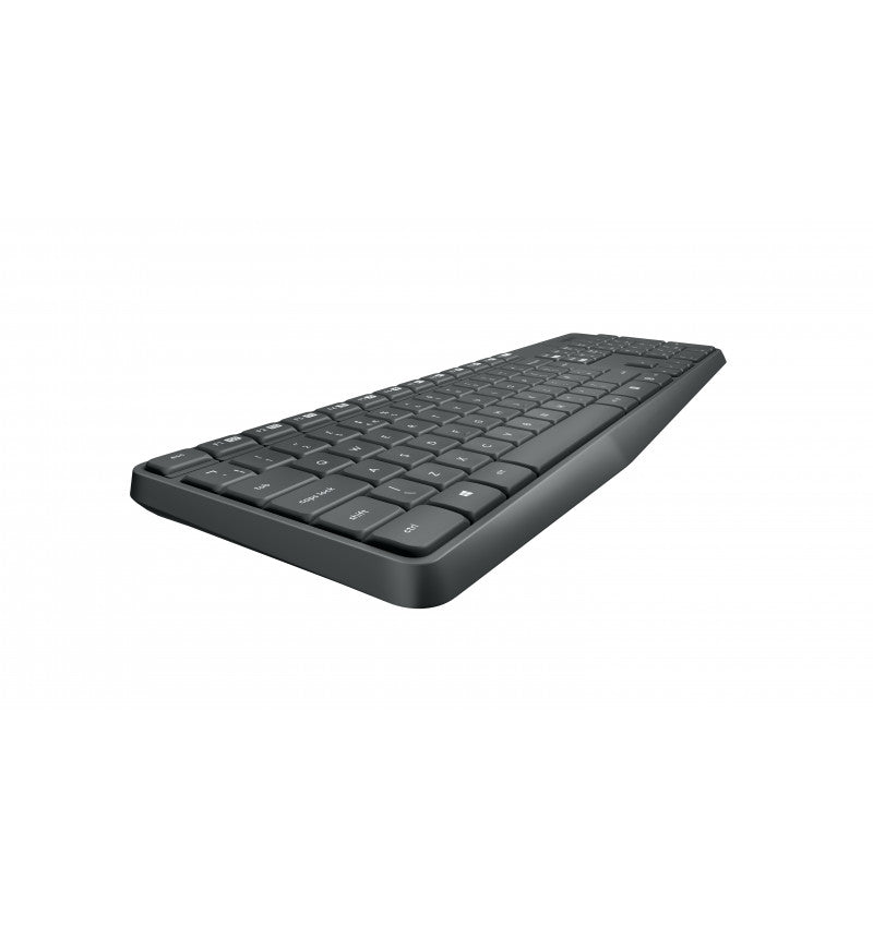 Logitech MK235 - Conjunto de teclado e rato - sem fios - 2.4 GHz - Padrão internacional americano