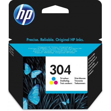HP 304 - Cor (ciano, magenta, amarelo) - original - tinteiro - para AMP 130, Deskjet 26XX, 37XX, ENVY 50XX
