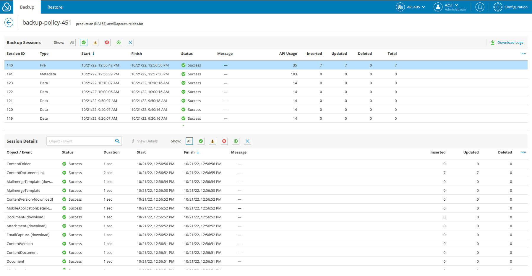 Veeam Backup for Salesforce - 10 a 500 Licencias - Anual