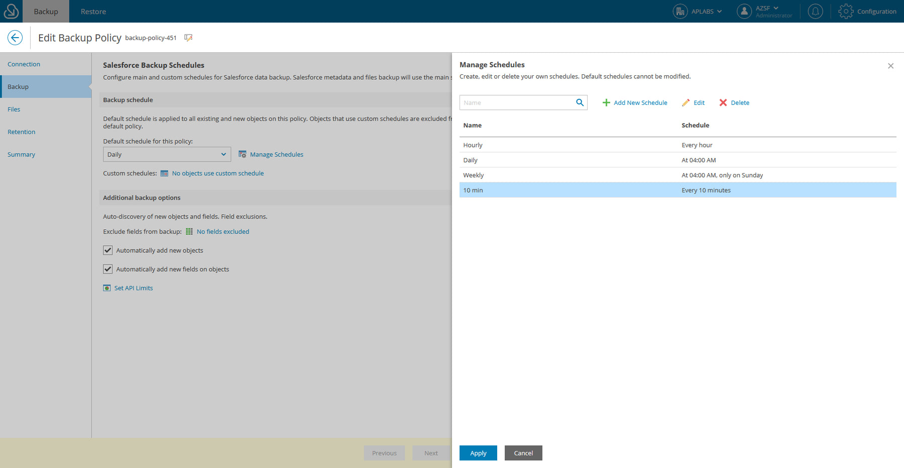 Veeam Backup for Salesforce - 10 a 500 Licencias - Anual