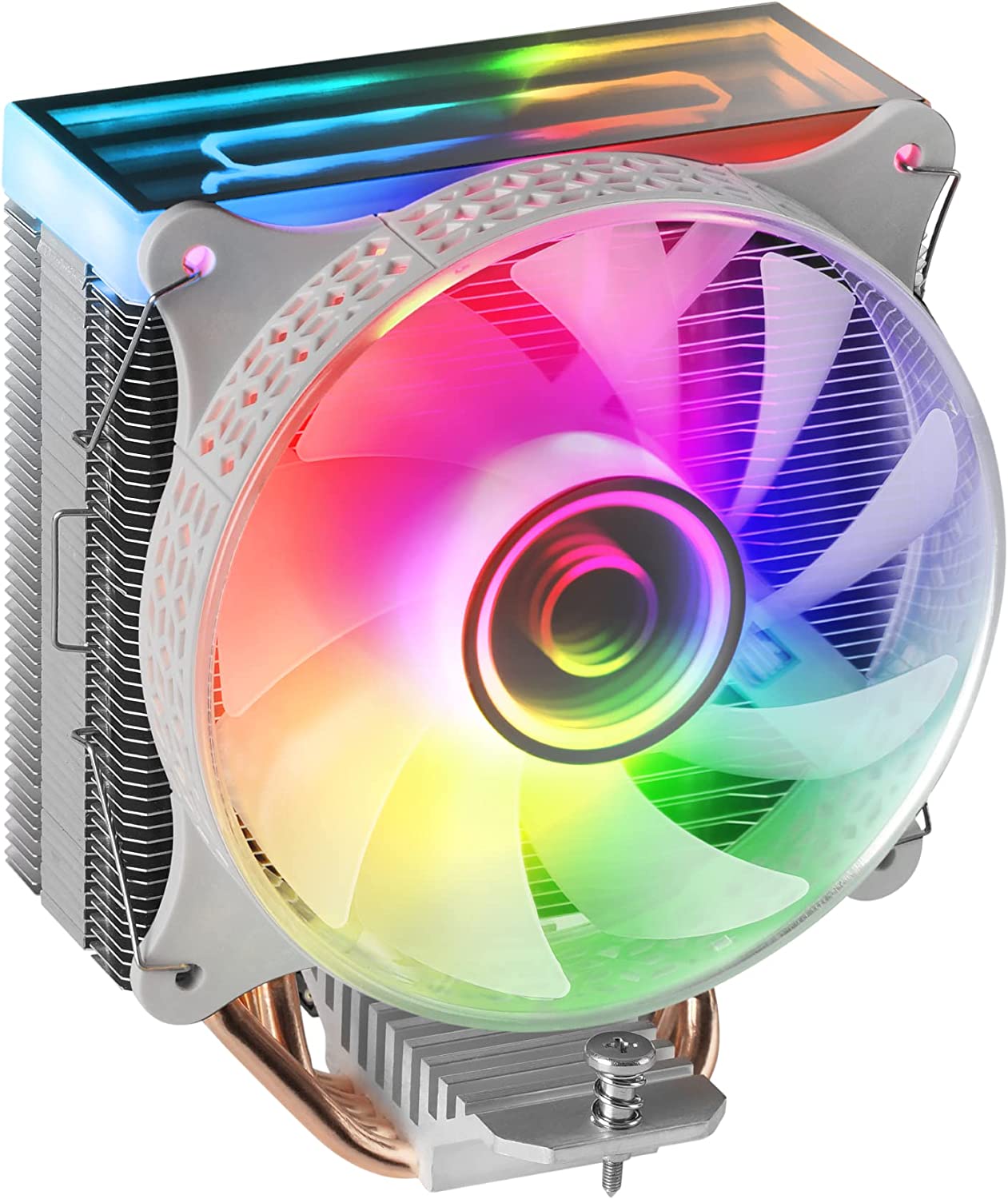 Cooler MARS GAMING MCPU-VR CPU COOLER,DUAL INFINITE MIRROR ARGB,SILENT PWM FAN,4X HEATPIPE,180W,WH (MCPUVRW)