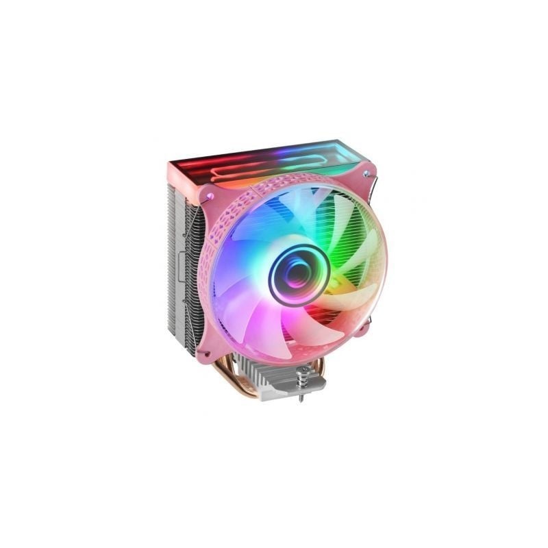 Cooler MARS GAMING MCPU-VR CPU COOLER,DUAL INFINITE MIRROR ARGB,SILENT PWM FAN,4X HEATPIPE,180W,PINK (MCPUVRP)