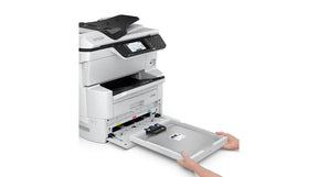 Epson WorkForce Pro WF-C878RDTWFC - Impresora multifunción - Color - Inyección de tinta - A3 (297 x 420 mm) (original) - A3 (soportes) - hasta 22 ppm (copia) - hasta 24 ppm (impresión) - 835 hojas - 33,6 Kbps - Gigabit LAN, Wi-Fi(n), USB 3.0, host USB 2.0