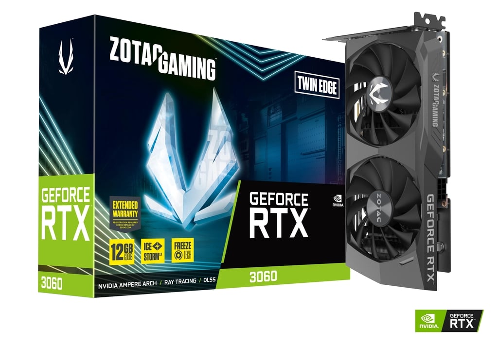 VGA ZOTAC GAMING RTX3060 TWIN EDGE 12GB GDDR6 HDMI/3DP